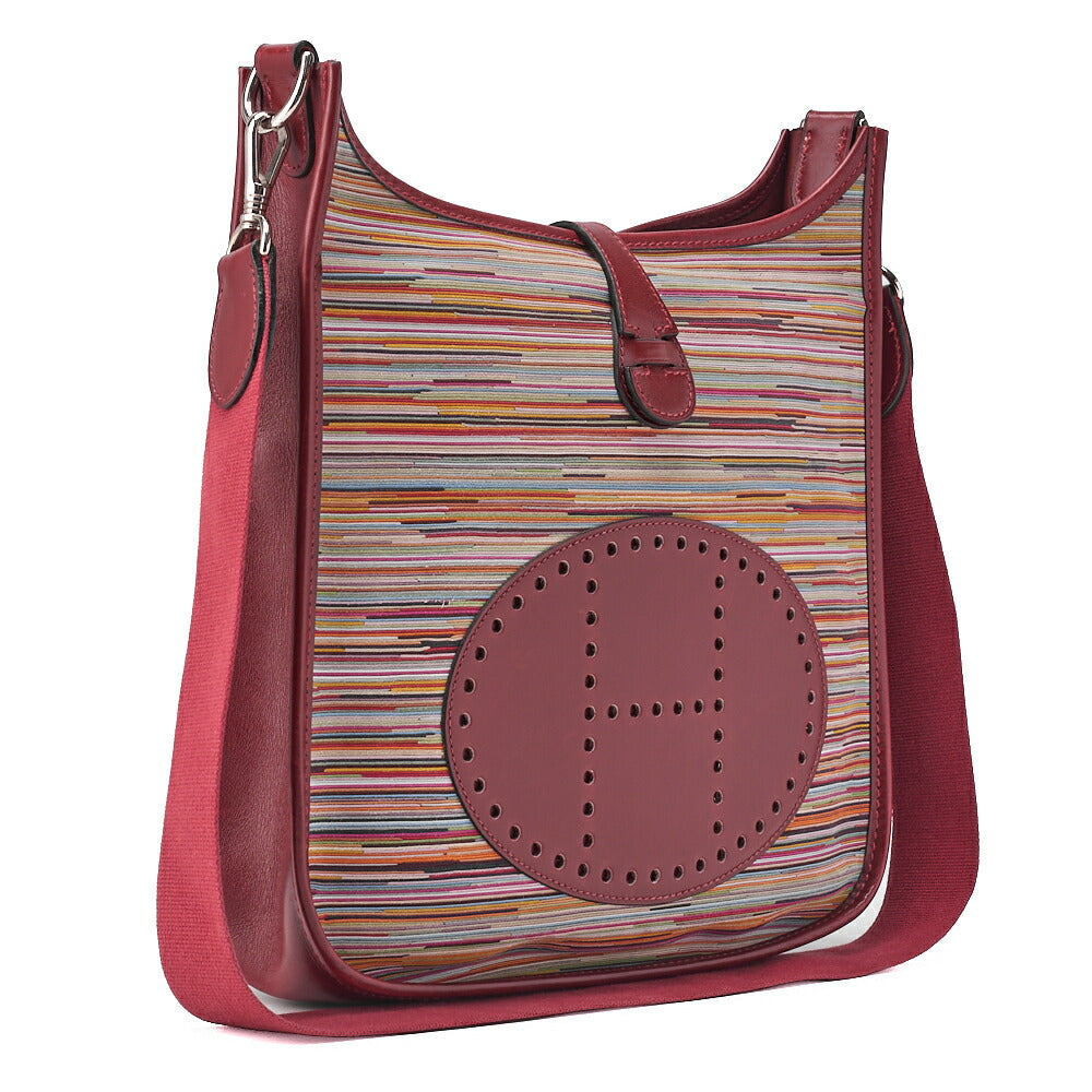 HERMES Evelyn PM Shoulder Bag Vibrato Multicolor, Canvas, Multicolor, Silver-Tone Hardware, Pre-Owned - Vintage La Charme