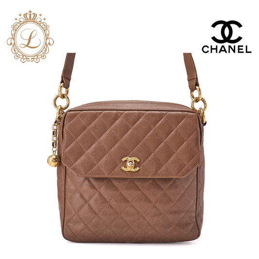 CHANEL Shoulder Bag Matelasse Lambskin Black Gold-Tone Hardware Pre-Owned - Vintage La Charme