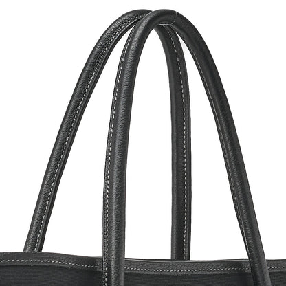 HERMES Garden Party PM Tote Bag Toile Offiche Black Silver-Tone Hardware Pre-Owned - Vintage La Charme