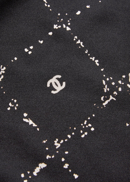 CHANEL T-Shirt, Coco Mark, Matelasse, Polyester Blend, Black, Pre-Owned - Vintage La Charme