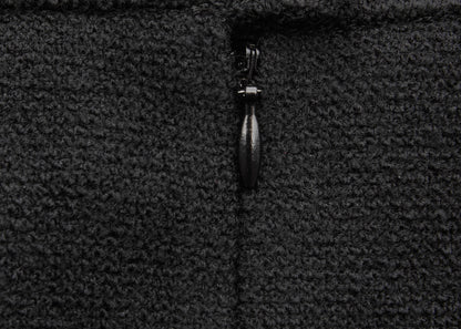 CHANEL Skirt Bottoms Coco Button, Wool Blend, Black, Silver-Tone Hardware, Pre-Owned - Vintage La Charme