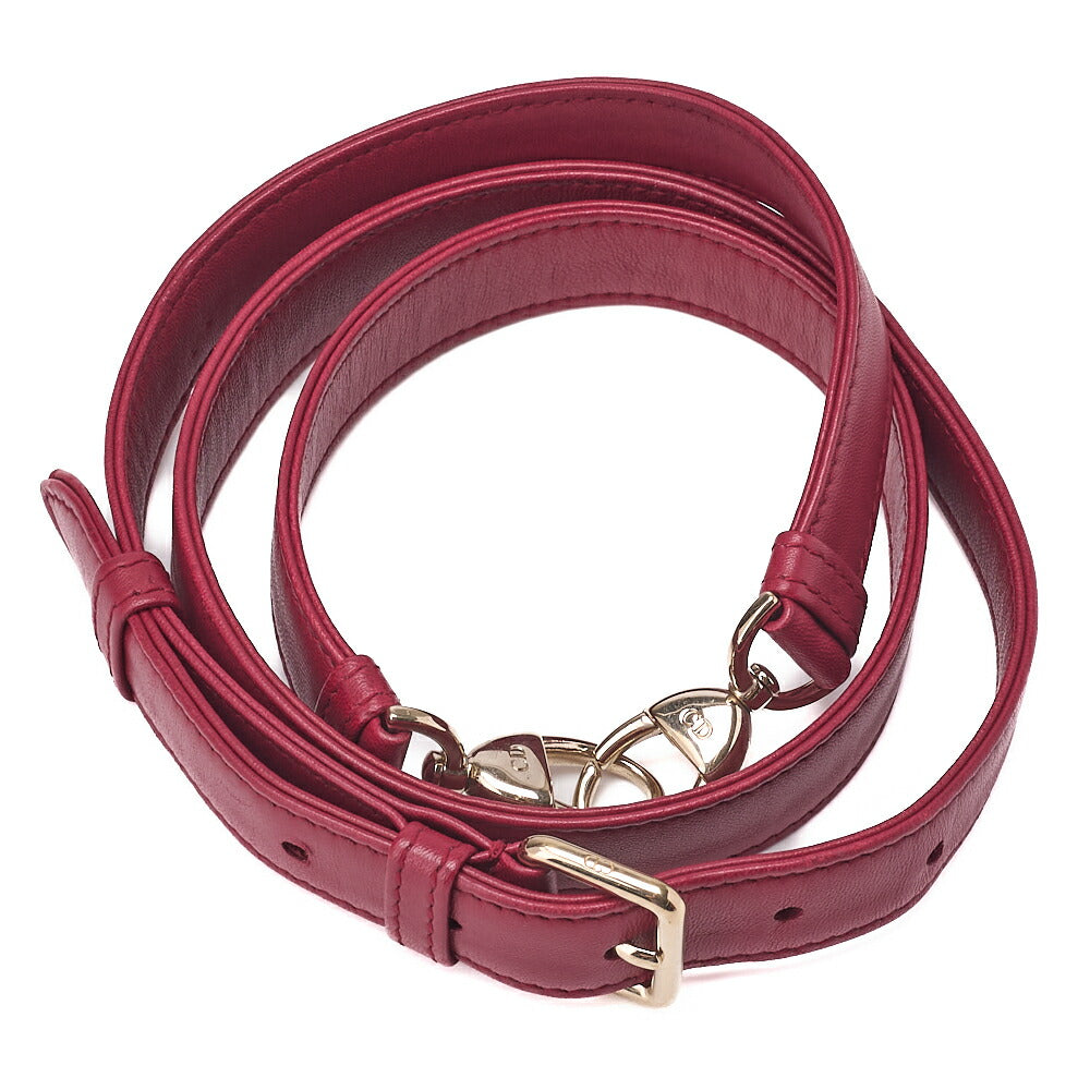 Dior Lady Dior Cannage 2WAY Handbag Lambskin Bordeaux Gold-Tone Hardware Pre-Owned - Vintage La Charme