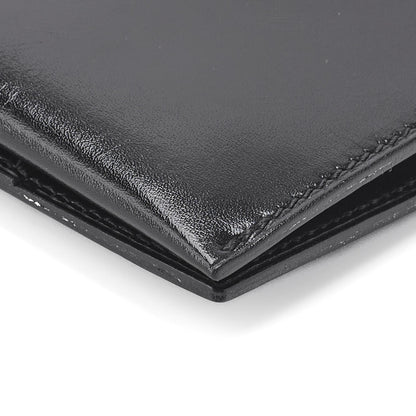 HERMES Bearn Soufflet Two-Fold Long Wallet Box Calf Black Gold-Tone Hardware Pre-Owned - Vintage La Charme