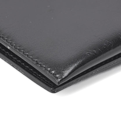 HERMES Bearn Soufflet Two-Fold Long Wallet Box Calf Black Gold-Tone Hardware Pre-Owned - Vintage La Charme
