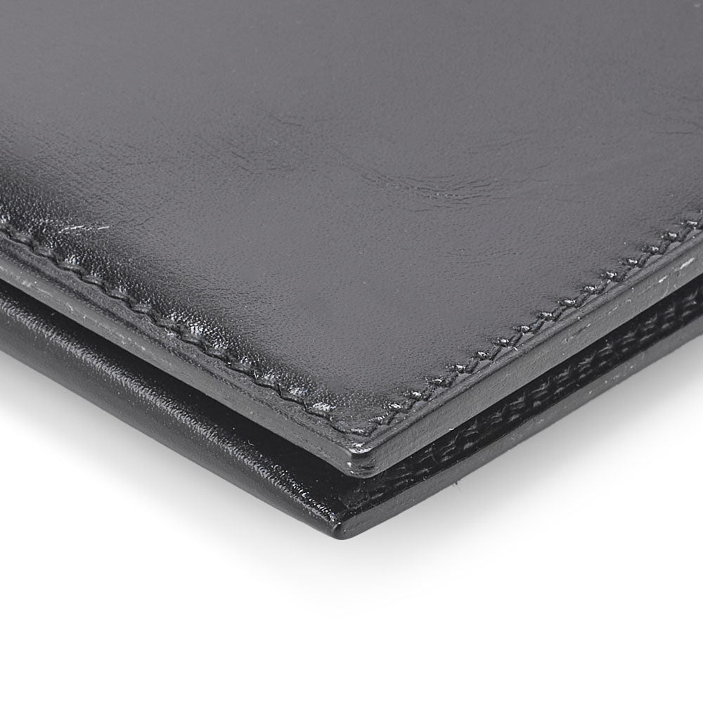HERMES Bearn Soufflet Two-Fold Long Wallet Box Calf Black Gold-Tone Hardware Pre-Owned - Vintage La Charme