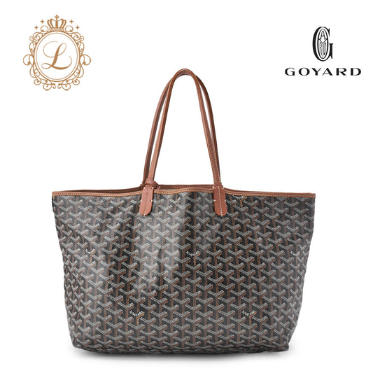 Goyard Saint Louis GM Tote Bag, Coated Canvas, Black, Silver-Tone Hardware, Pre-Owned - Vintage La Charme