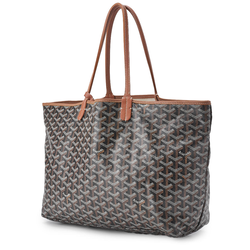 Goyard Saint Louis GM Tote Bag, Coated Canvas, Black, Silver-Tone Hardware, Pre-Owned - Vintage La Charme