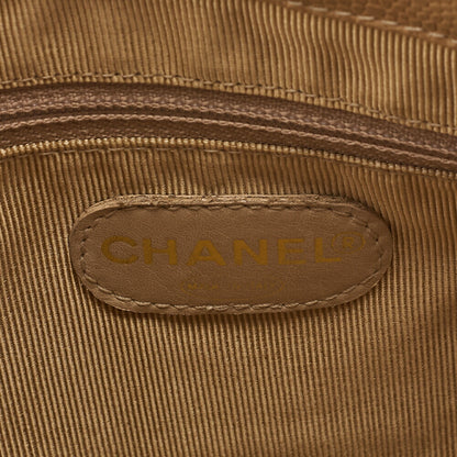 CHANEL Chain Shoulder Tote Bag Outside Flap Caviar Skin Beige Gold-Tone Hardware Pre-Owned - Vintage La Charme