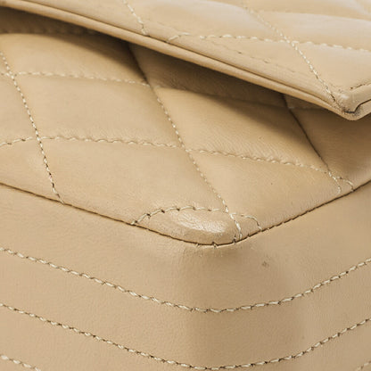 CHANEL Shoulder Bag, Matelasse, Coco Push Lock, Lambskin, Beige, Gold-Tone Hardware, Pre-Owned - Vintage La Charme