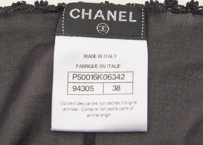 CHANEL Dress, Pleated Long Sleeve, Mohair Cashmere Blend, Black, Pre-Owned - Vintage La Charme