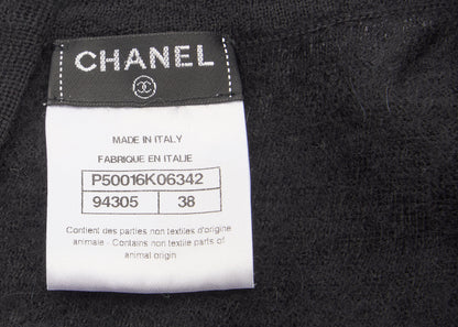 CHANEL Dress, Pleated Long Sleeve, Mohair Cashmere Blend, Black, Pre-Owned - Vintage La Charme