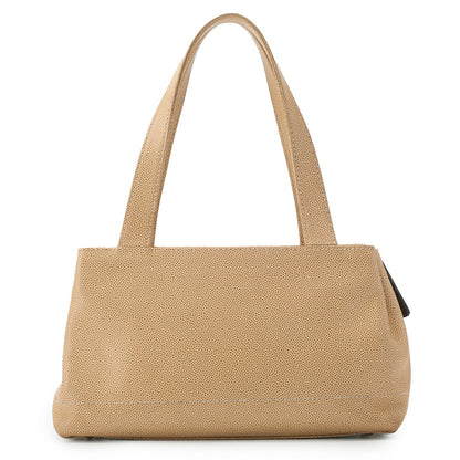 CHANEL Handbag, Coco Mark, Wood Pattern Charm, Caviar Skin, Beige, Gold-Tone Hardware, Pre-Owned - Vintage La Charme