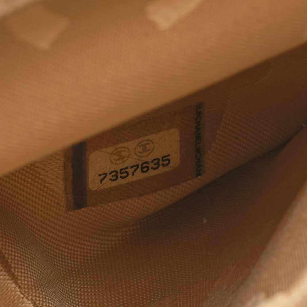 CHANEL Handbag, Coco Mark, Wood Pattern Charm, Caviar Skin, Beige, Gold-Tone Hardware, Pre-Owned - Vintage La Charme