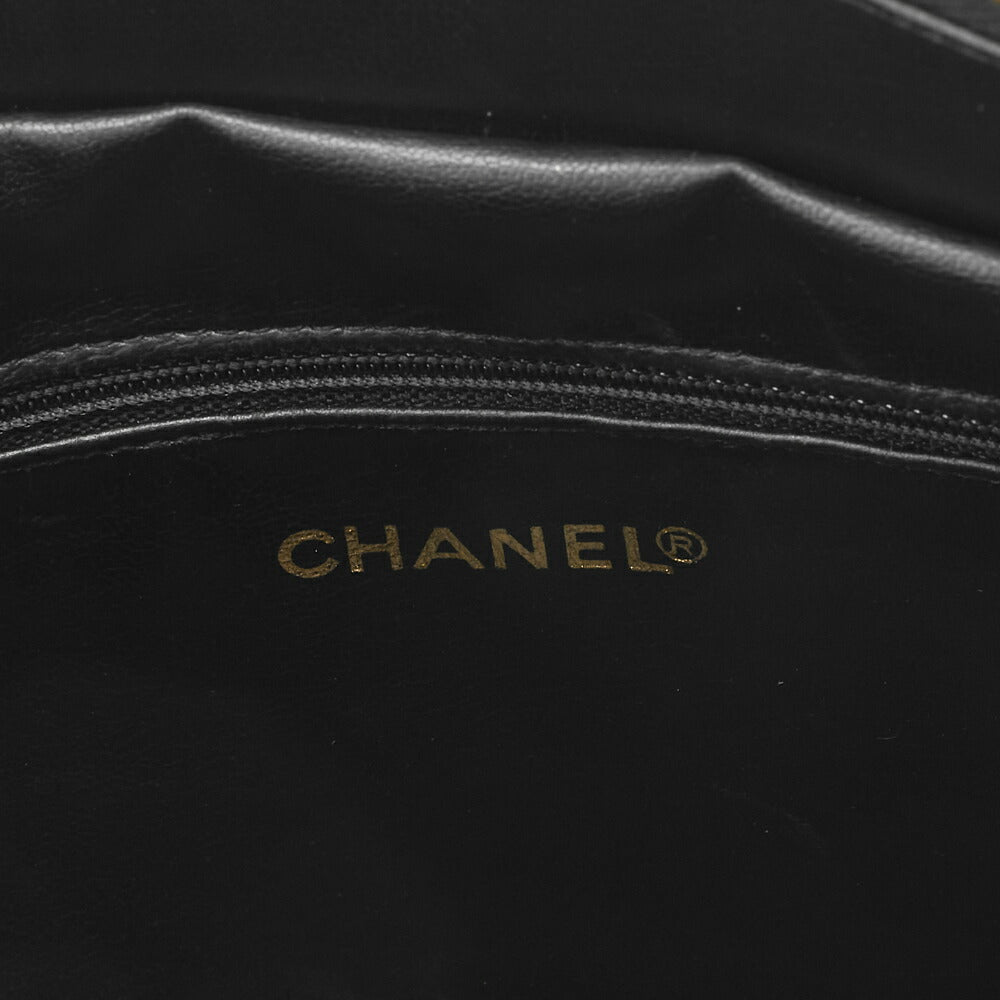 CHANEL Shoulder Bag, V-Stitch, Double Chain, Caviar Skin, Black, Gold-Tone Hardware, Pre-Owned - Vintage La Charme