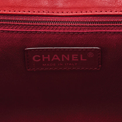 CHANEL Shoulder Bag, Matelasse Turn Lock, Chain Shoulder, Calfskin, Red, Silver-Tone Hardware, Pre-Owned - Vintage La Charme
