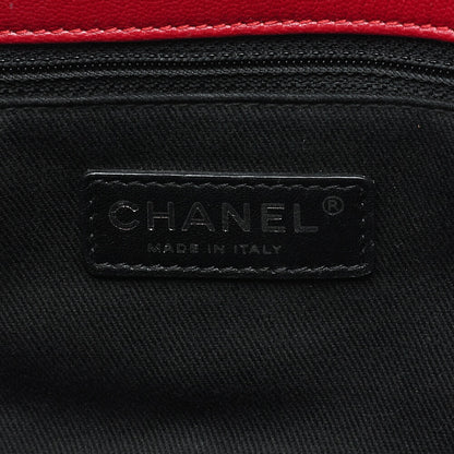 CHANEL Shoulder Bag Matelasse Full Flap Chain Shoulder Caviar Skin Red Silver-Tone Hardware Pre-Owned - Vintage La Charme
