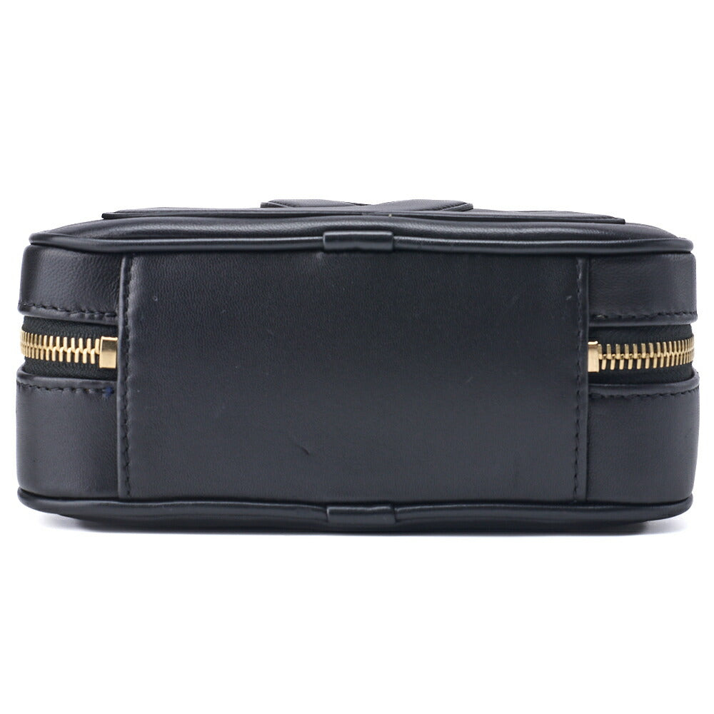 CHANEL Shoulder Bag, Matelasse, Round Zipper, Lambskin, Black, Gold-Tone Hardware, Pre-Owned - Vintage La Charme