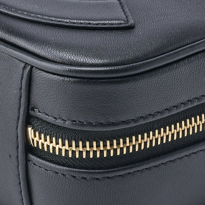 CHANEL Shoulder Bag, Matelasse, Round Zipper, Lambskin, Black, Gold-Tone Hardware, Pre-Owned - Vintage La Charme
