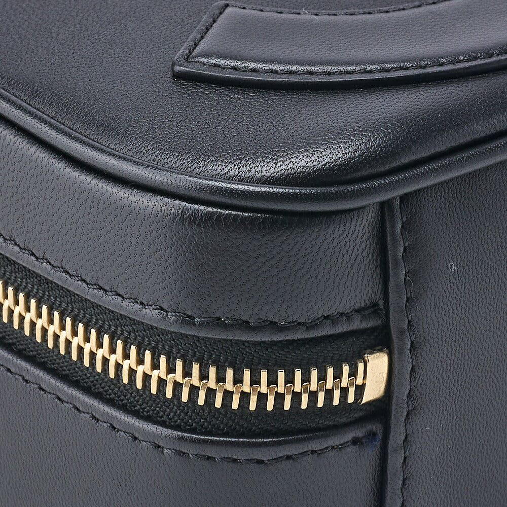 CHANEL Shoulder Bag, Matelasse, Round Zipper, Lambskin, Black, Gold-Tone Hardware, Pre-Owned - Vintage La Charme