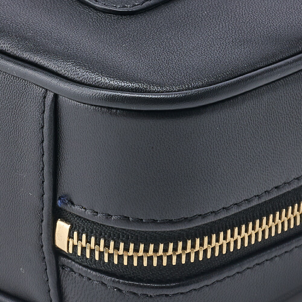 CHANEL Shoulder Bag, Matelasse, Round Zipper, Lambskin, Black, Gold-Tone Hardware, Pre-Owned - Vintage La Charme