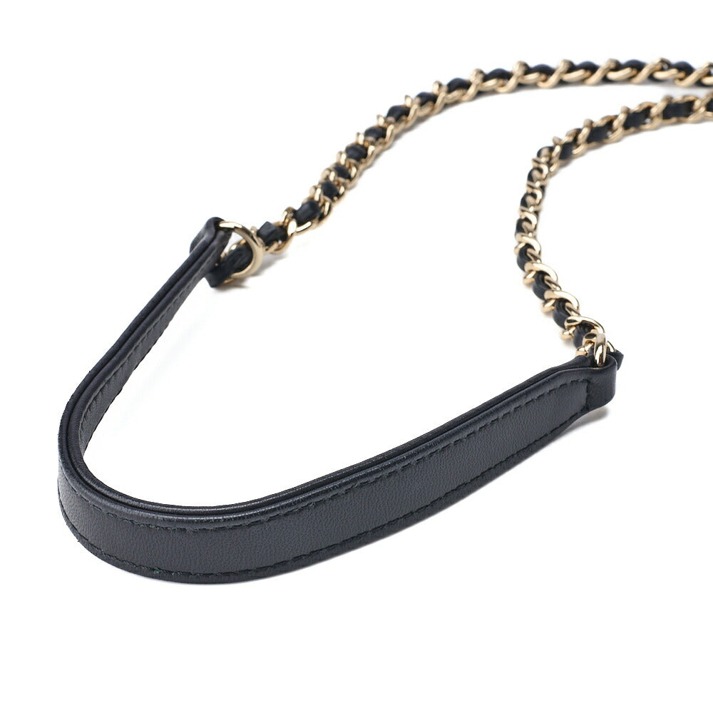 CHANEL Shoulder Bag, Matelasse, Round Zipper, Lambskin, Black, Gold-Tone Hardware, Pre-Owned - Vintage La Charme