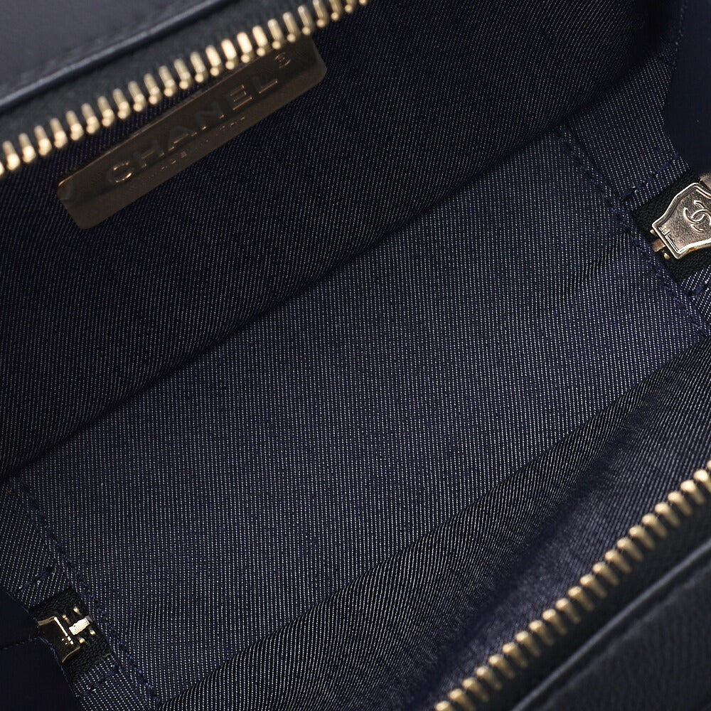CHANEL Shoulder Bag, Matelasse, Round Zipper, Lambskin, Black, Gold-Tone Hardware, Pre-Owned - Vintage La Charme