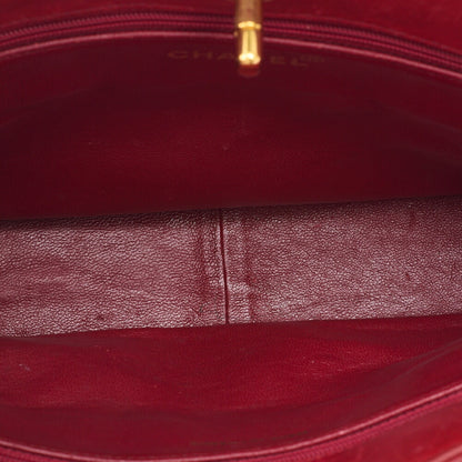 CHANEL Shoulder Bag Matelasse Deca Coco Turn Lock Lambskin Red Gold-Tone Hardware Pre-Owned - Vintage La Charme