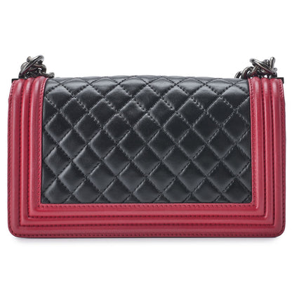CHANEL Boy Chanel Matelasse Chain Shoulder Lambskin Black Gold-Tone Hardware Pre-Owned - Vintage La Charme