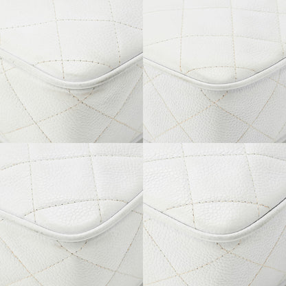 CHANEL Shoulder Bag Matelasse Turn Lock Chain Shoulder Caviar Skin White Gold-Tone Hardware Pre-Owned - Vintage La Charme