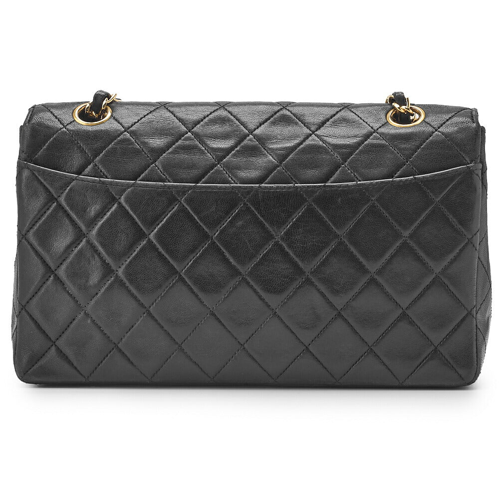 CHANEL Shoulder Bag, Matelasse Turn Lock Design, Lambskin, Black, Gold-Tone Hardware, Pre-Owned - Vintage La Charme