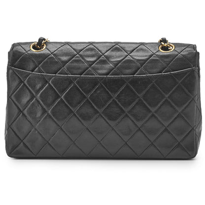 CHANEL Shoulder Bag, Matelasse Turn Lock Design, Lambskin, Black, Gold-Tone Hardware, Pre-Owned - Vintage La Charme