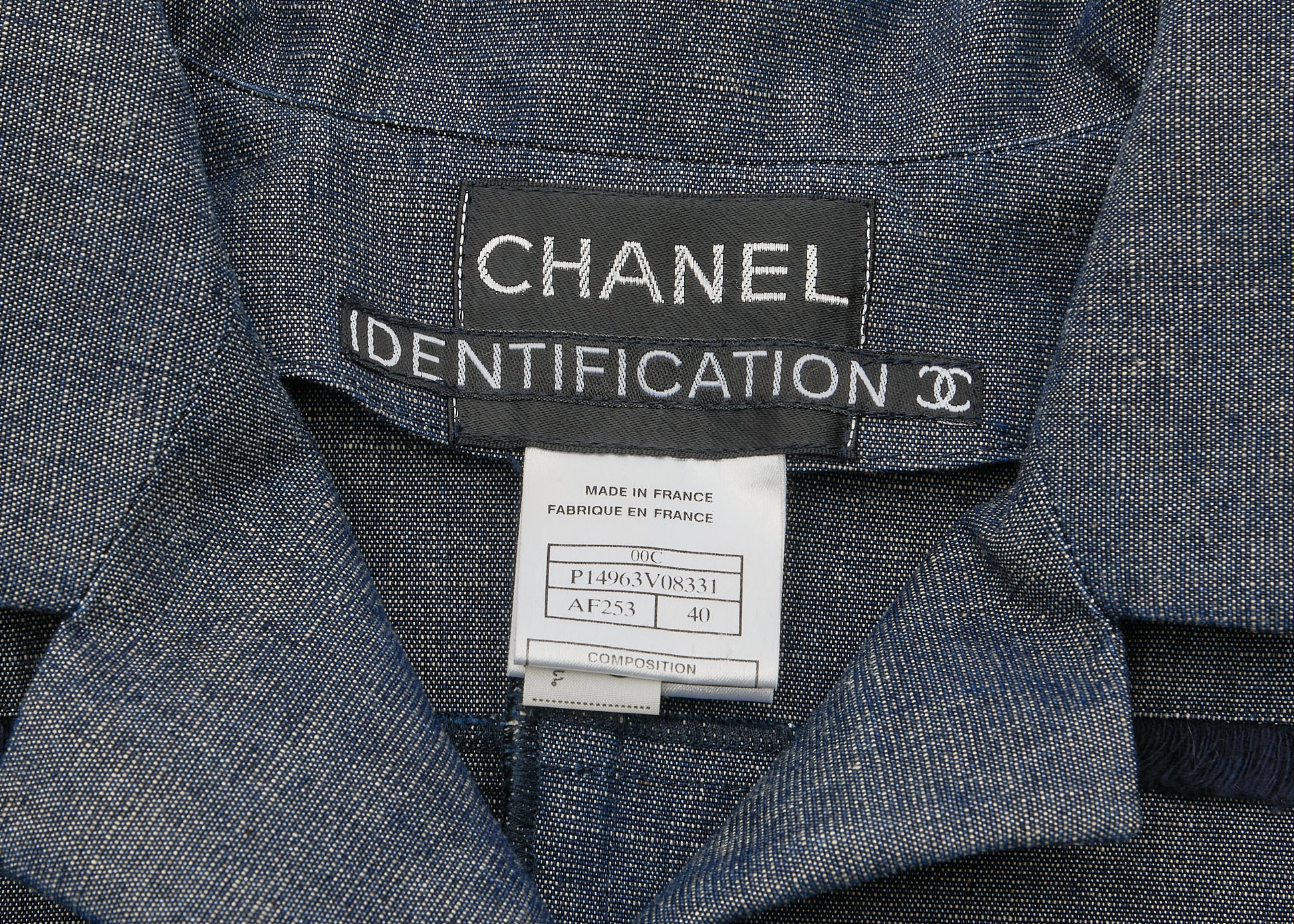CHANEL Denim Jacket, Coco Button Fringe, Cotton Blend, Blue, Silver-Tone Hardware, Pre-Owned - Vintage La Charme