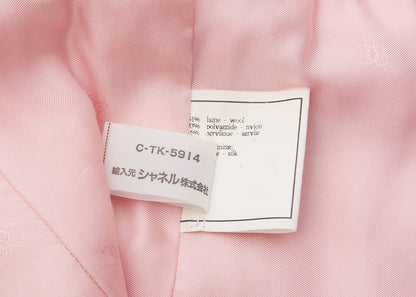 CHANEL Sleeveless Dress, Coco Button, Wool Nylon Blend, Pink, Pre-Owned - Vintage La Charme