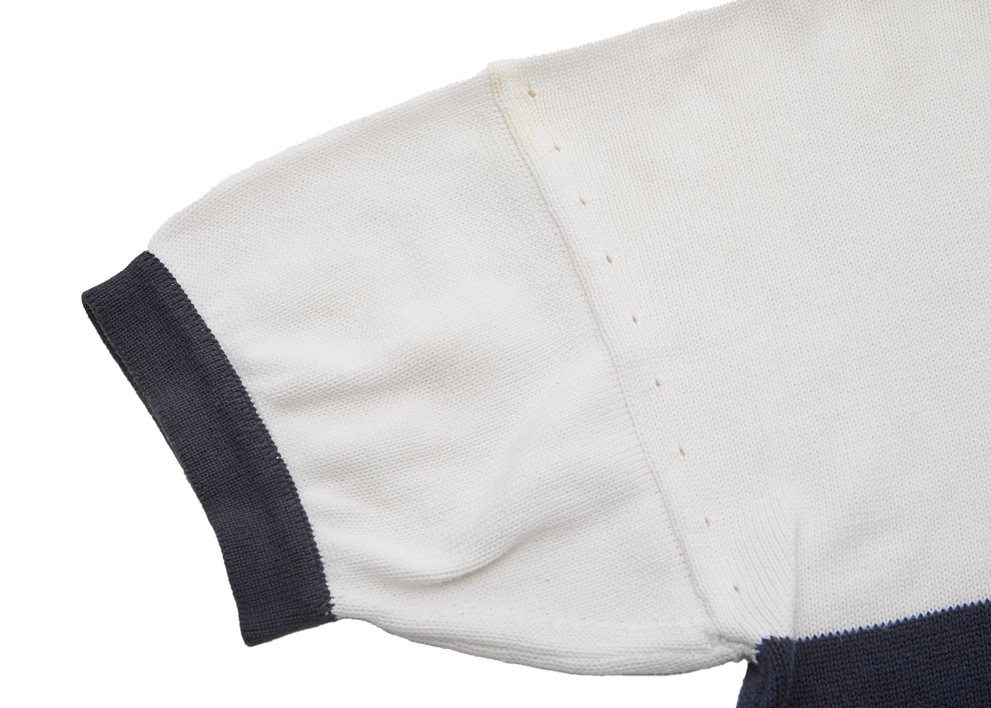 CHANEL Knit T-Shirt, Coco Button, Short Sleeve, Cotton, Navy, Silver-Tone Hardware, Pre-Owned - Vintage La Charme