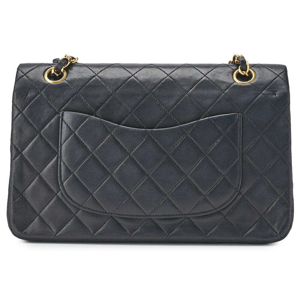 CHANEL Shoulder Bag, Matelasse Turn Lock Double Flap, Lambskin, Black, Gold-Tone Hardware, Pre-Owned - Vintage La Charme
