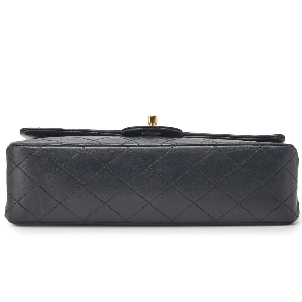 CHANEL Shoulder Bag, Matelasse Turn Lock Double Flap, Lambskin, Black, Gold-Tone Hardware, Pre-Owned - Vintage La Charme
