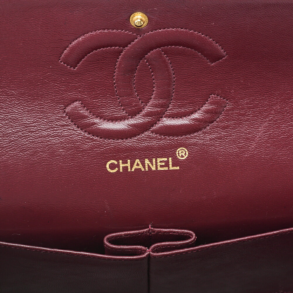 CHANEL Shoulder Bag, Matelasse Turn Lock Double Flap, Lambskin, Black, Gold-Tone Hardware, Pre-Owned - Vintage La Charme