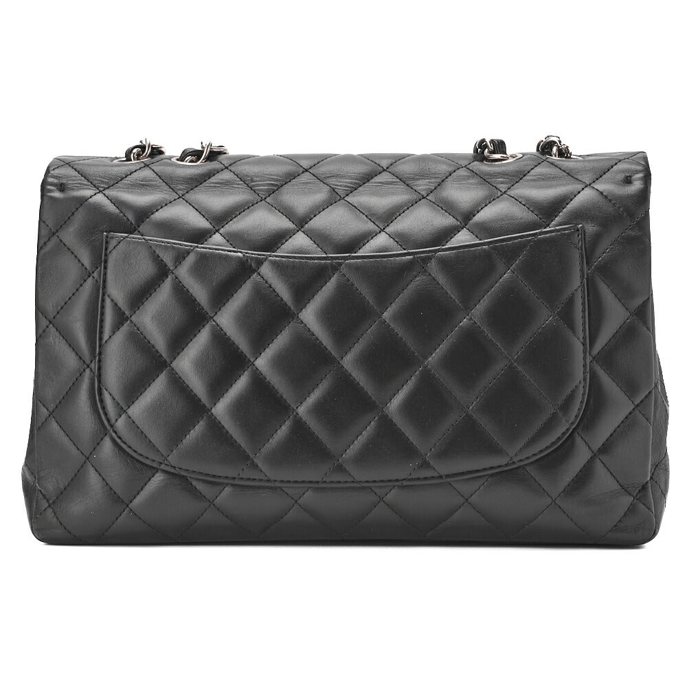 CHANEL Shoulder Bag, Deca Matelasse 30 Turn Lock Chain, Lambskin, Black, Silver-Tone Hardware, Pre-Owned - Vintage La Charme