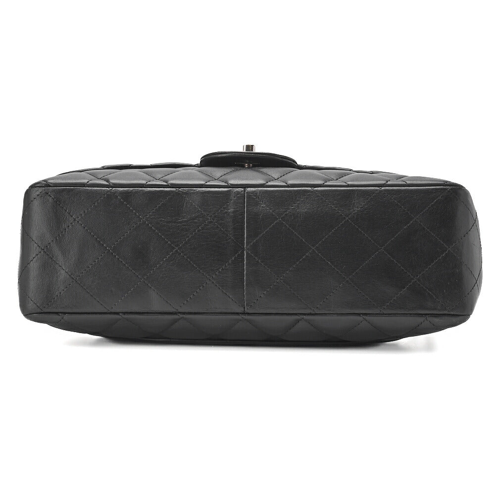 CHANEL Shoulder Bag, Deca Matelasse 30 Turn Lock Chain, Lambskin, Black, Silver-Tone Hardware, Pre-Owned - Vintage La Charme