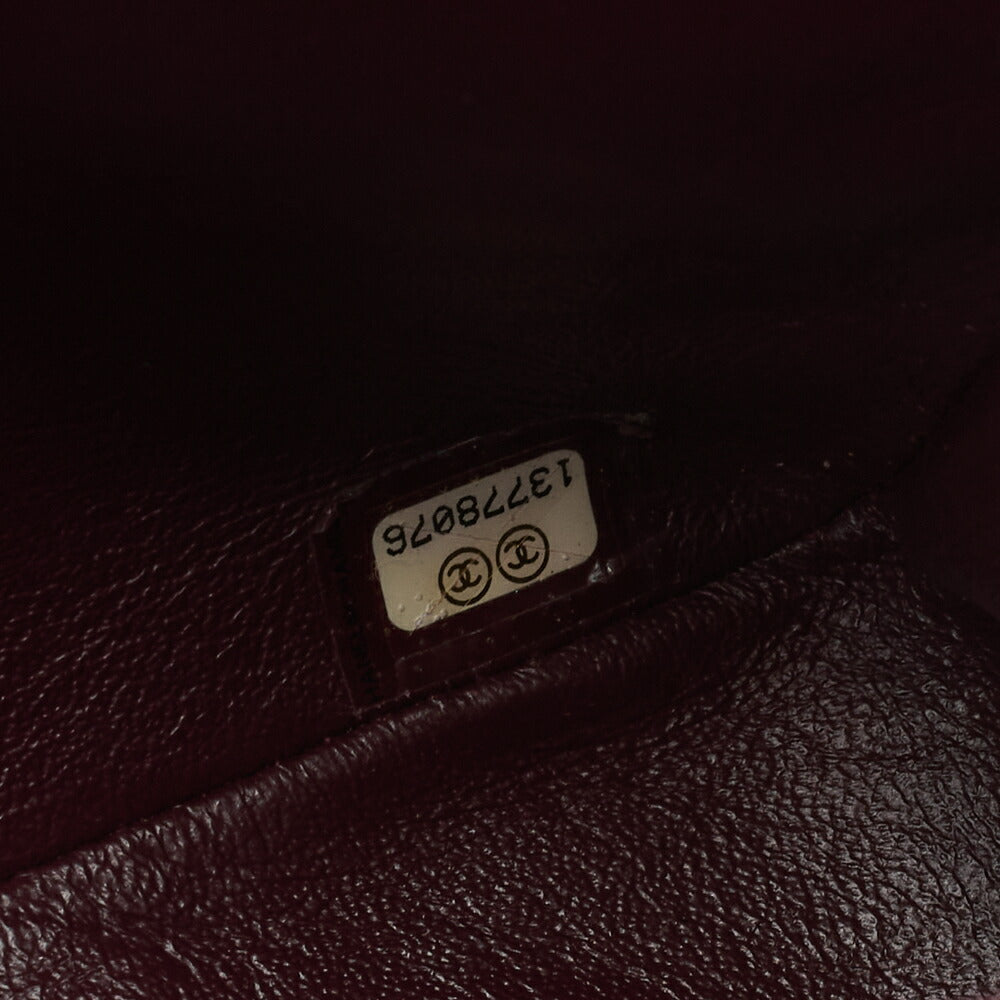 CHANEL Shoulder Bag, Deca Matelasse 30 Turn Lock Chain, Lambskin, Black, Silver-Tone Hardware, Pre-Owned - Vintage La Charme