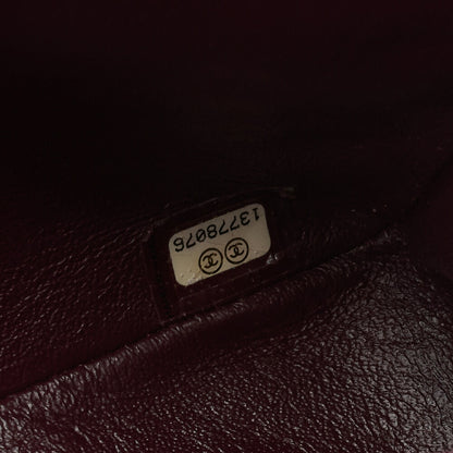 CHANEL Shoulder Bag, Deca Matelasse 30 Turn Lock Chain, Lambskin, Black, Silver-Tone Hardware, Pre-Owned - Vintage La Charme