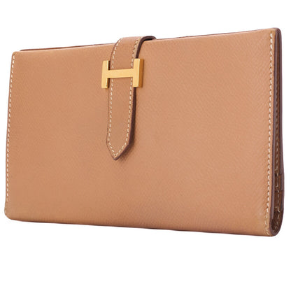 HERMES Bairn Classic Bi-Fold Long Wallet Epson Gold, Gold, Gold-Tone Hardware, Pre-Owned - Vintage La Charme