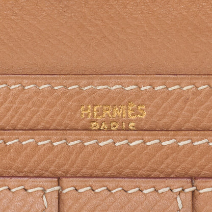 HERMES Bairn Classic Bi-Fold Long Wallet Epson Gold, Gold, Gold-Tone Hardware, Pre-Owned - Vintage La Charme