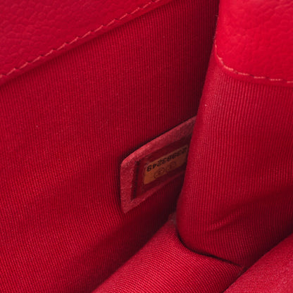 CHANEL Shoulder Bag Tote Bag Matelasse Coco Push Lock Chain Shoulder Caviar Skin Red Silver-Tone Hardware Pre-Owned - Vintage La Charme