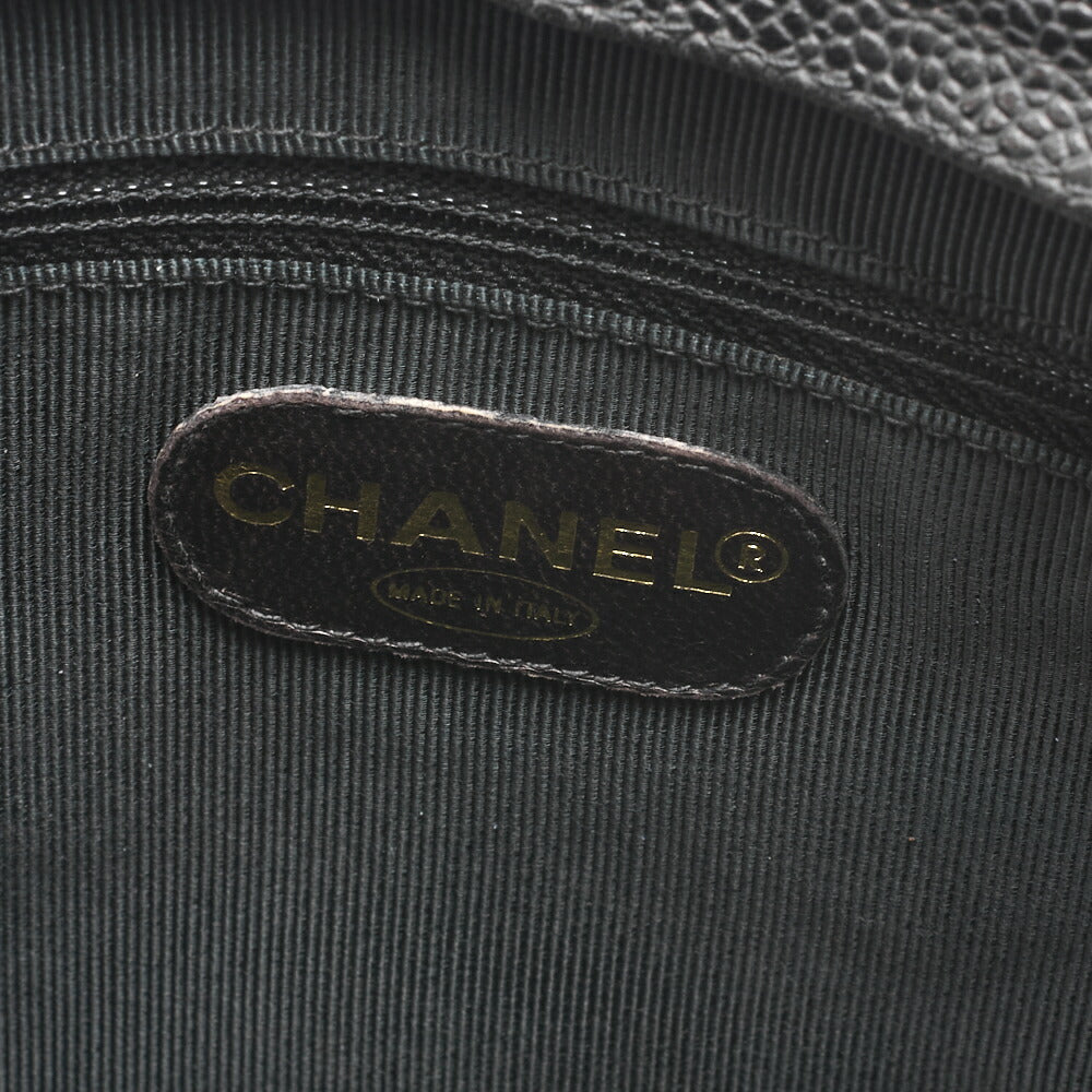 CHANEL Shoulder Bag, Triple Coco Double Chain, Caviar Skin, Black, Gold-Tone Hardware, Pre-Owned - Vintage La Charme