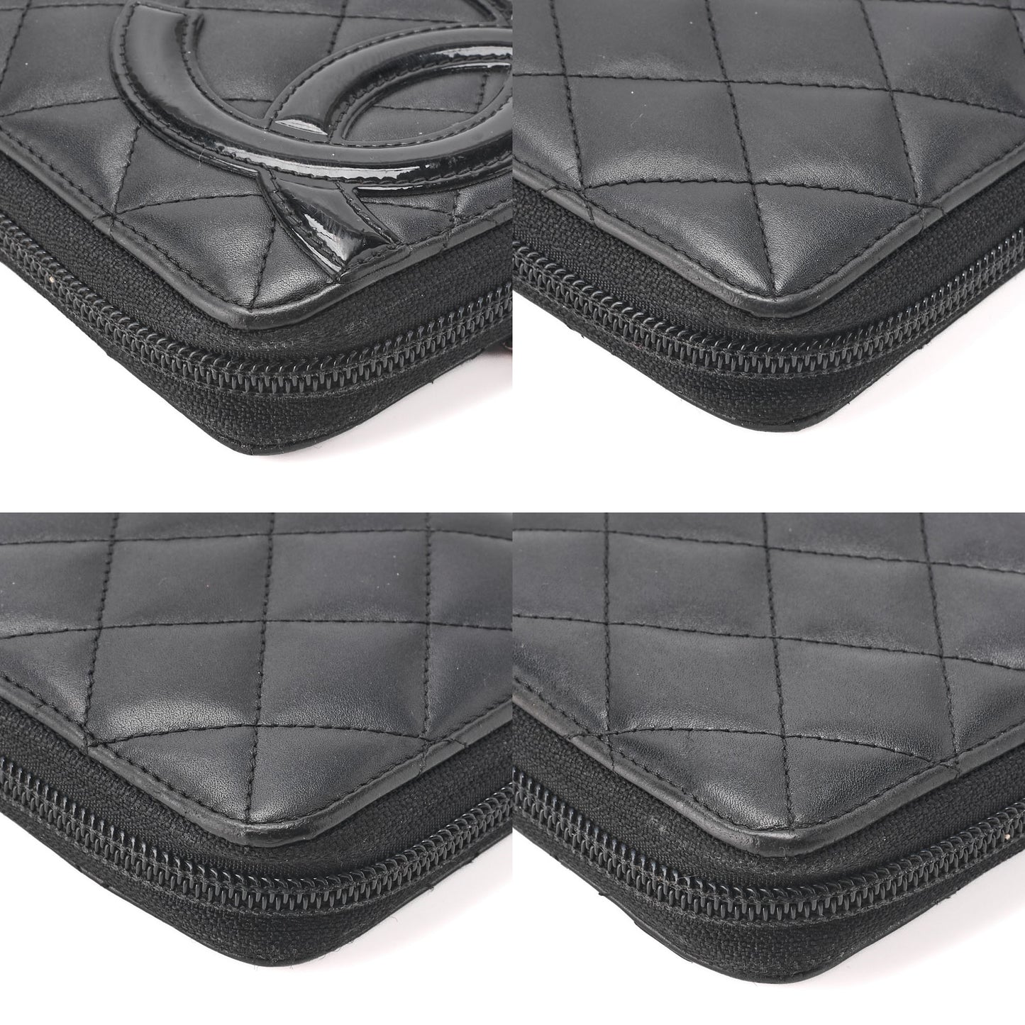CHANEL Long Wallet, Matelasse, Calfskin, Black, Silver-Tone Hardware, Pre-Owned - Vintage La Charme