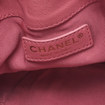CHANEL Shoulder Bag, Matelasse Drawstring Type, Lambskin, Pink, Gold-Tone Hardware, Pre-Owned - Vintage La Charme