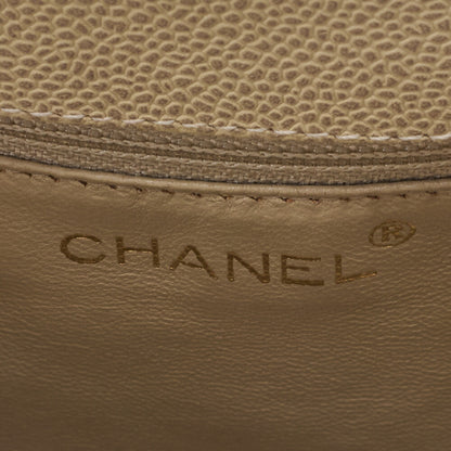 CHANEL Handbag, Matelasse Coco Mark Wood Pattern, Caviar Skin, Beige, Gold-Tone Hardware, Pre-Owned - Vintage La Charme