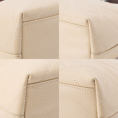 CHANEL Handbag, Matelasse Coco Mark Wood Pattern, Caviar Skin, Beige, Gold-Tone Hardware, Pre-Owned - Vintage La Charme
