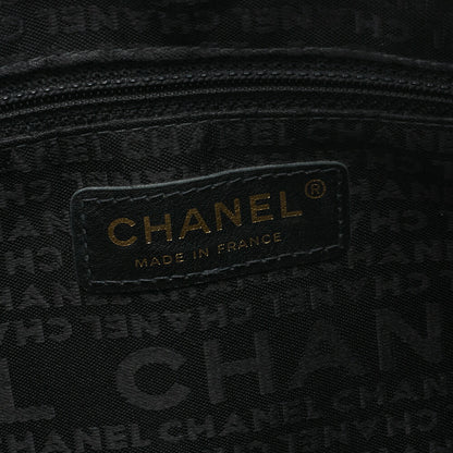 CHANEL Shoulder Bag Chocolate Bar Coco Mark Lambskin Black Gold-Tone Hardware Pre-Owned - Vintage La Charme